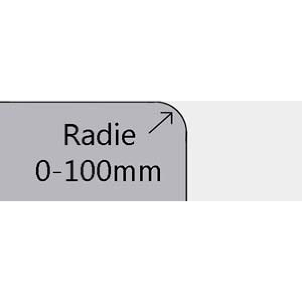 Välj:  -  Rundade hörn upp till 100mm radie   -  Ange antal stycken: 